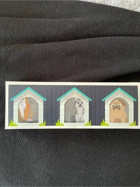 Dog & rose set of 3 dog socks Gift Box - Gray, White, Orange men’s